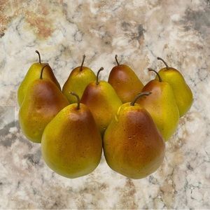 Artificial Faux Fake Fruit Realistic Pears(9) Home Decor Home Staging Prop Fall